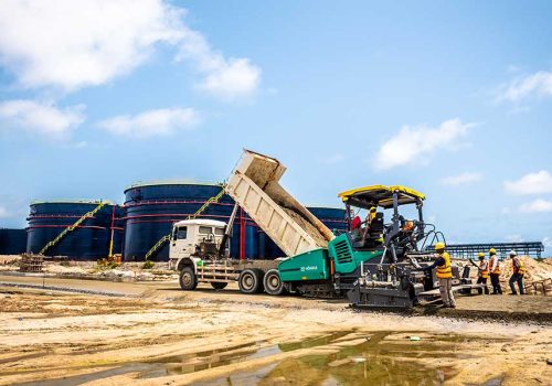 Stone-Base-Paving-Works-DUMP-TRUCK-DISCHARGING